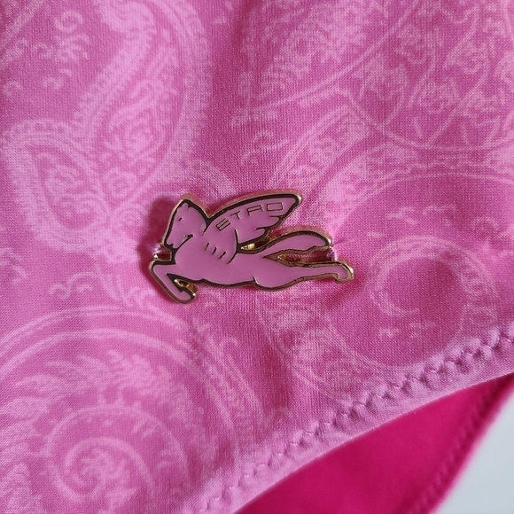 ETRO One-Piece Swimsuit with Paisley Print, Size 12, Pink, NWT - Picture 9 of 16